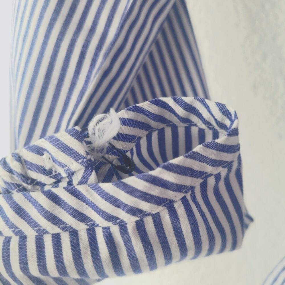 J. Crew Blue and White Striped Cotton Wrap Top Size XS | Old Money | Classic - - Picture 8 of 8